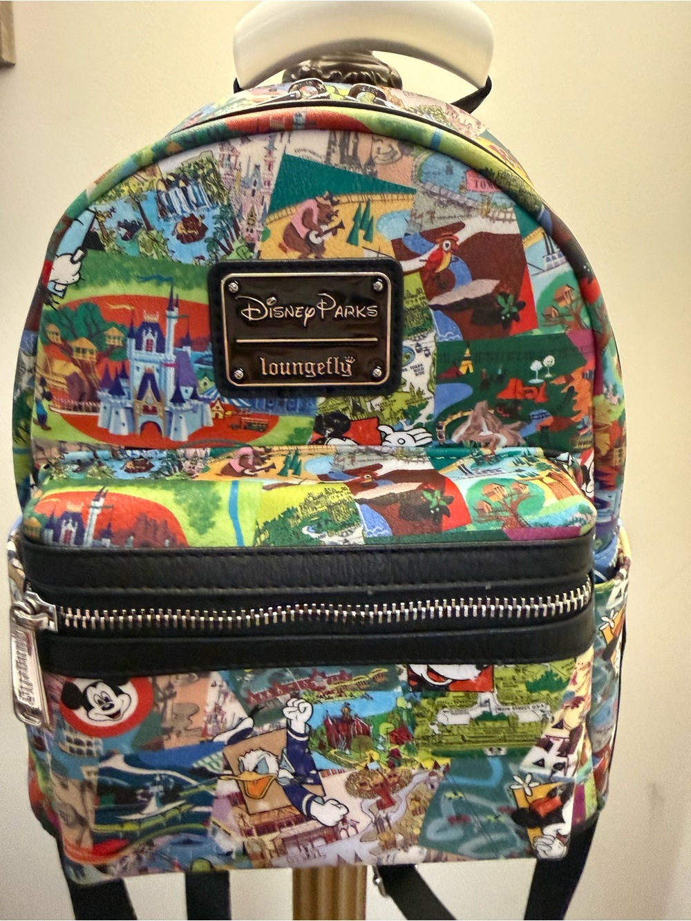 Disney Parks Multicolor Kids Mini Backpack with Character Collage
